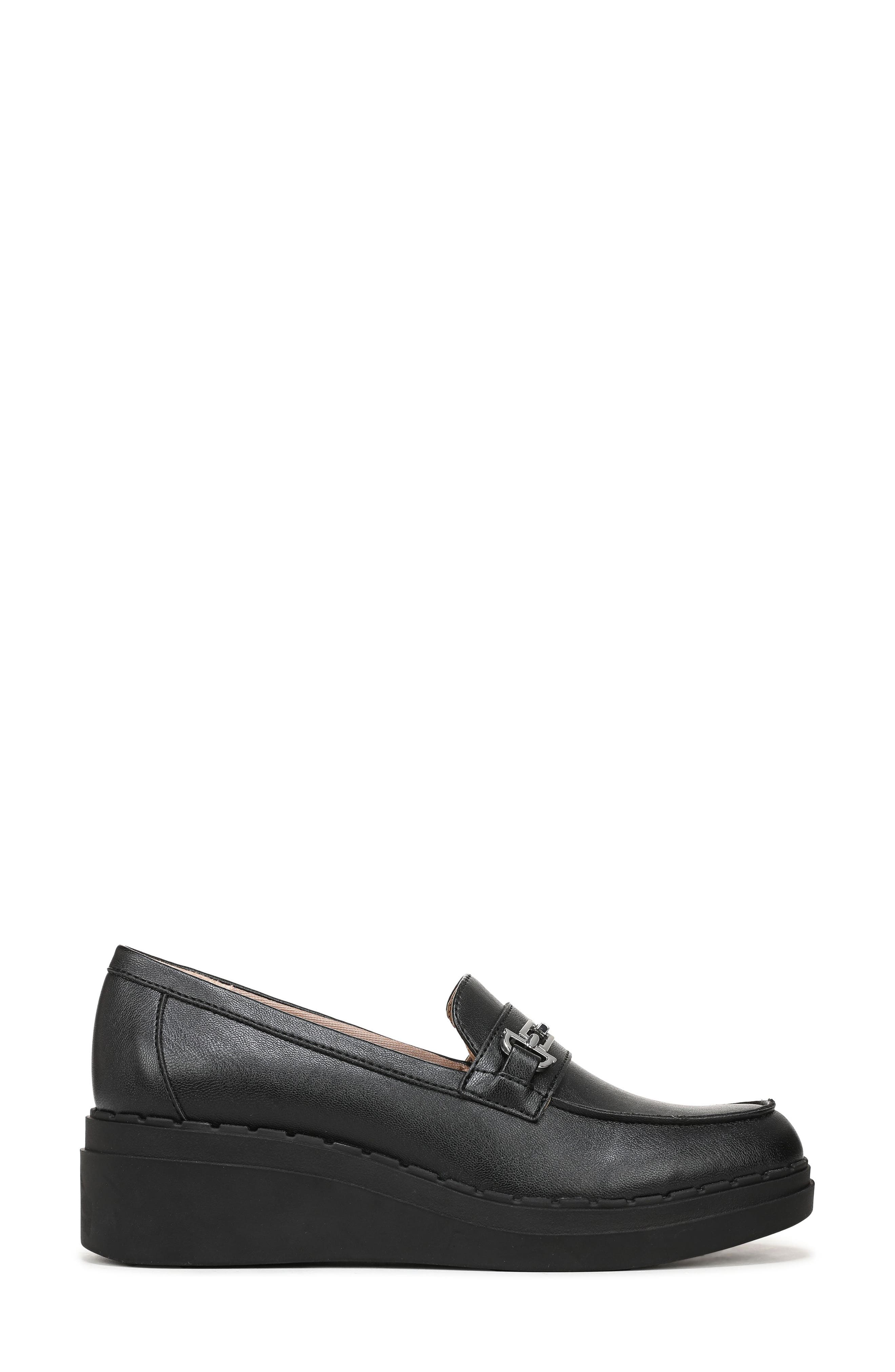 LifeStride Dolce Platform Wedge Bit Loafer, Alternate, color, Black