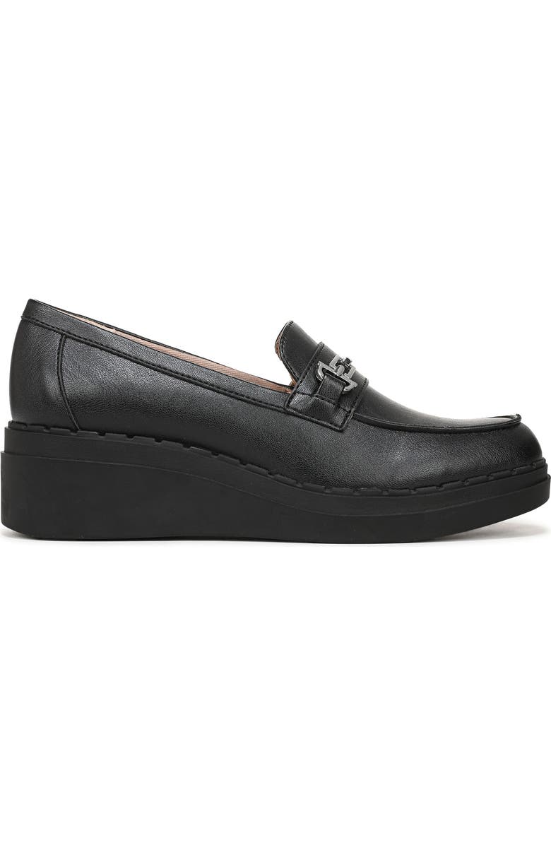 LifeStride Dolce Platform Wedge Bit Loafer, Alternate, color, Black
