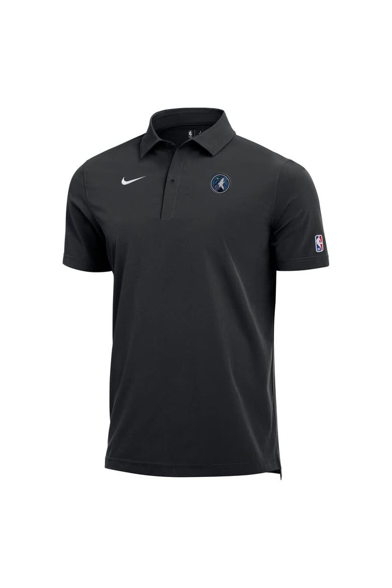 Men's Nike  Black Minnesota Timberwolves 2025/26 Authentic Dri-FIT Coaches Polo, Alternate, color, Black