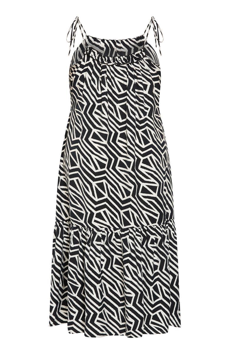 City Chic Erica Print Maxi Sundress, Alternate, color, Mono Swirl