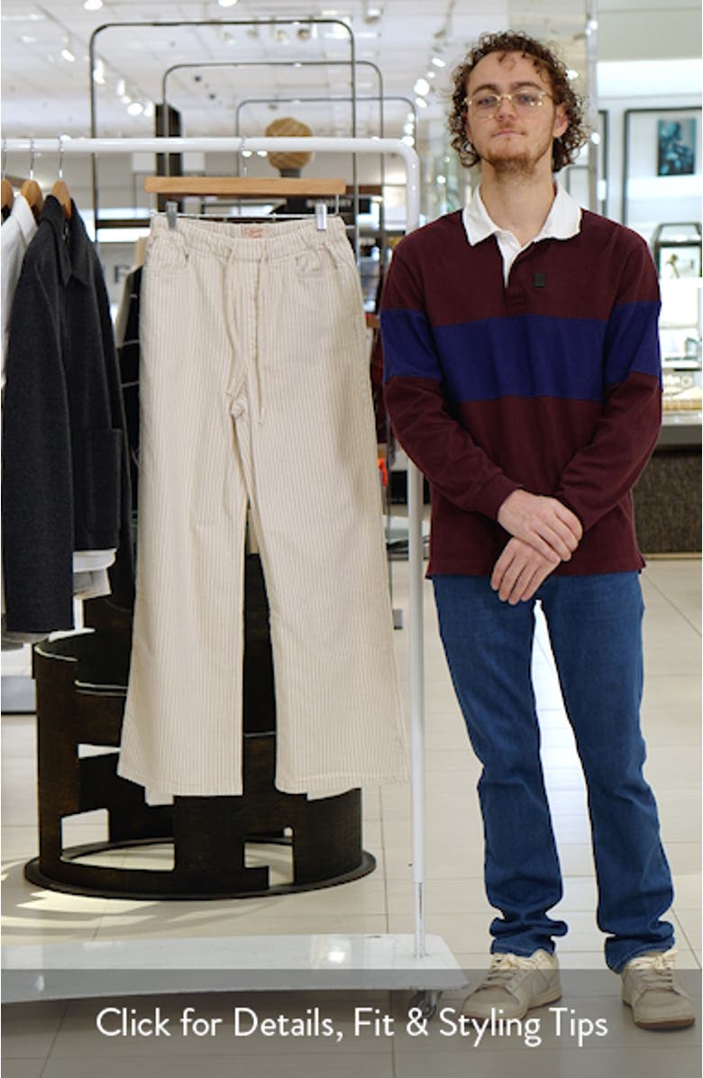 Ella Stripe Wide Leg Drawstring Pants, sales video thumbnail