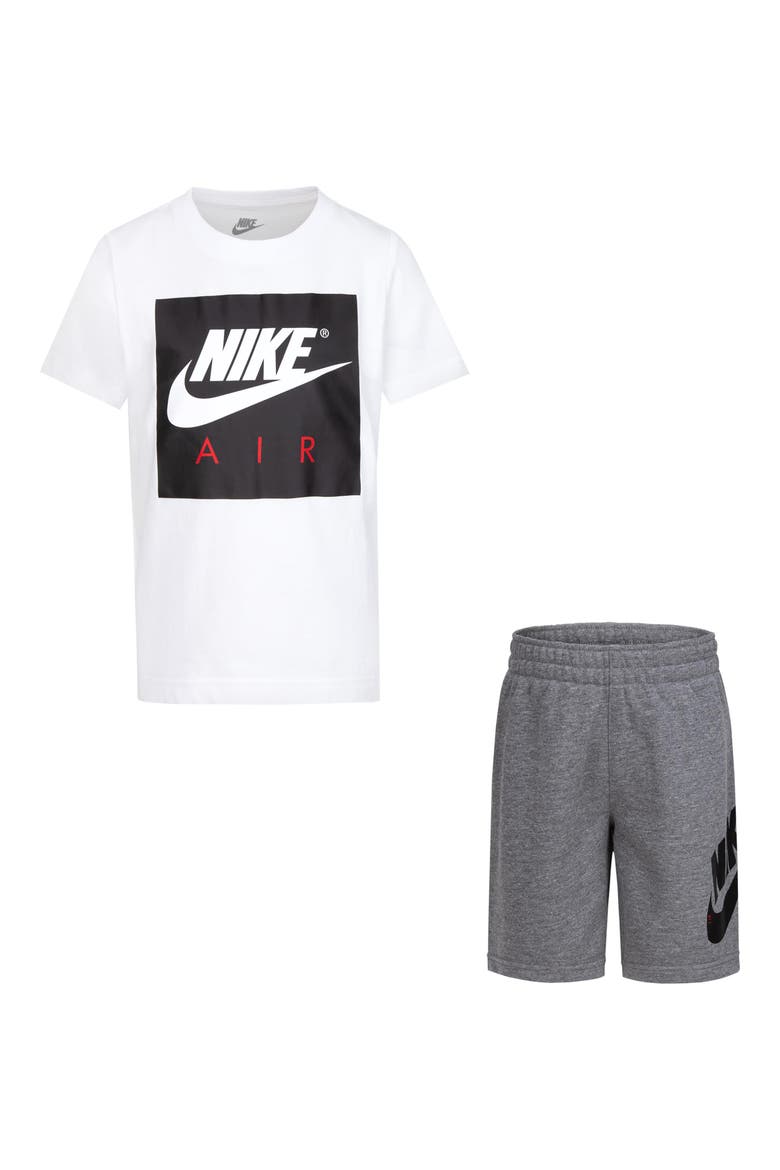 Kids' Crew Tee & Knit Shorts Set, Main, color, CARBON HEATHER