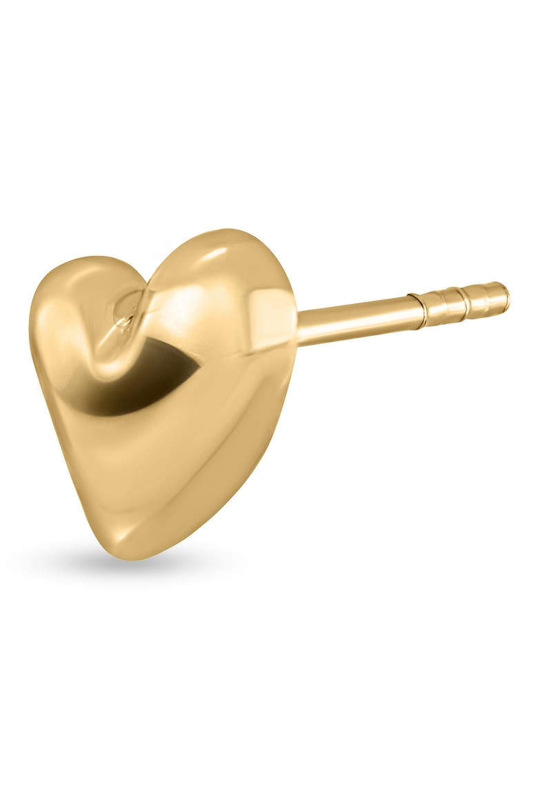 14K Gold Abstract Heart Stud Earrings, Alternate, color, 14K YELLOW GOLD