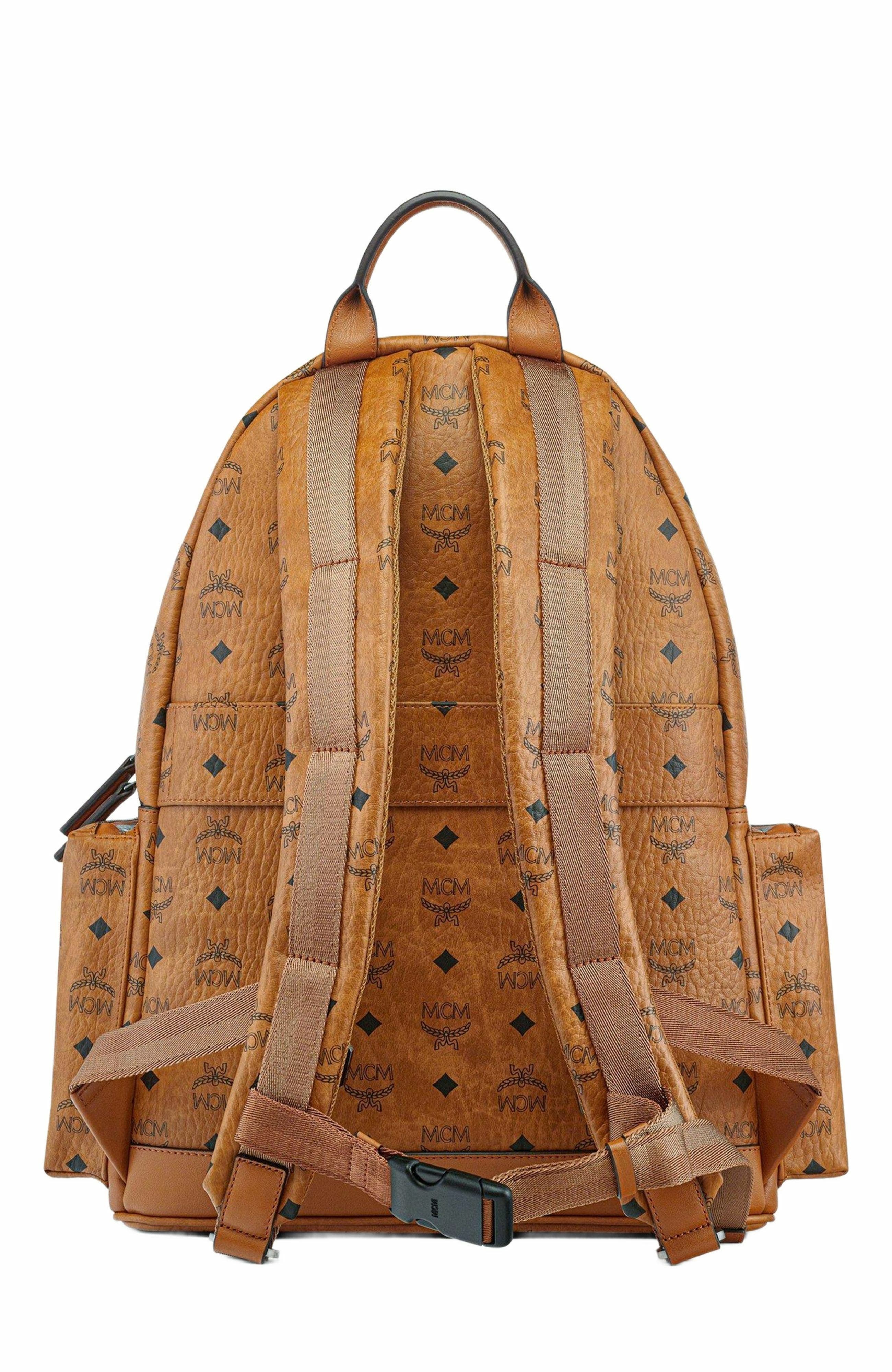 MCM Stark Backpack in Visetos, Alternate, color, 