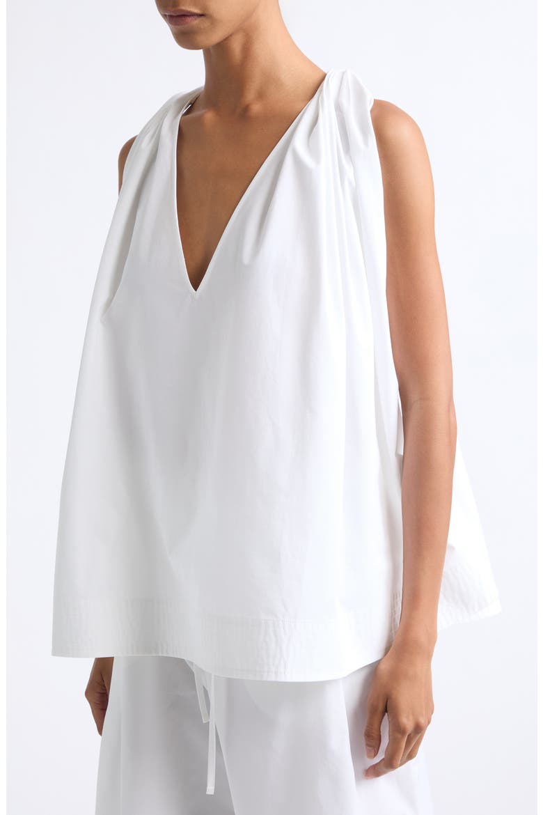 Le Haut Norma Cotton Trapeze Top, Alternate, color, WHITE