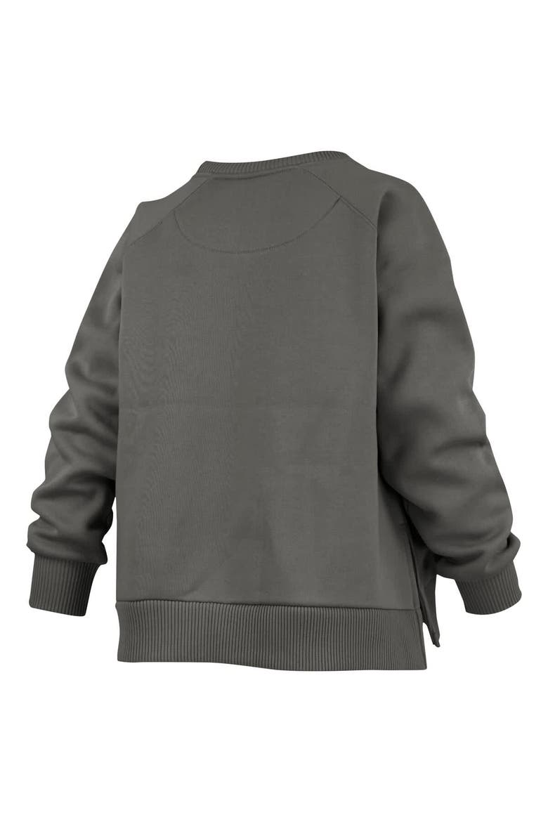 Women's Pressbox Charcoal Alabama Crimson Tide Pocketed Raglan Pullover Sweatshirt, Alternate, color, Charcoal