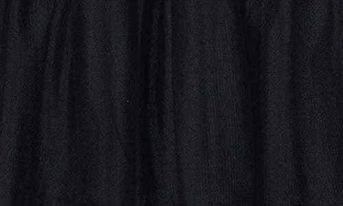 Blondie Nites Tiered Ruffle Off The Shoulder Corset Gown In Black