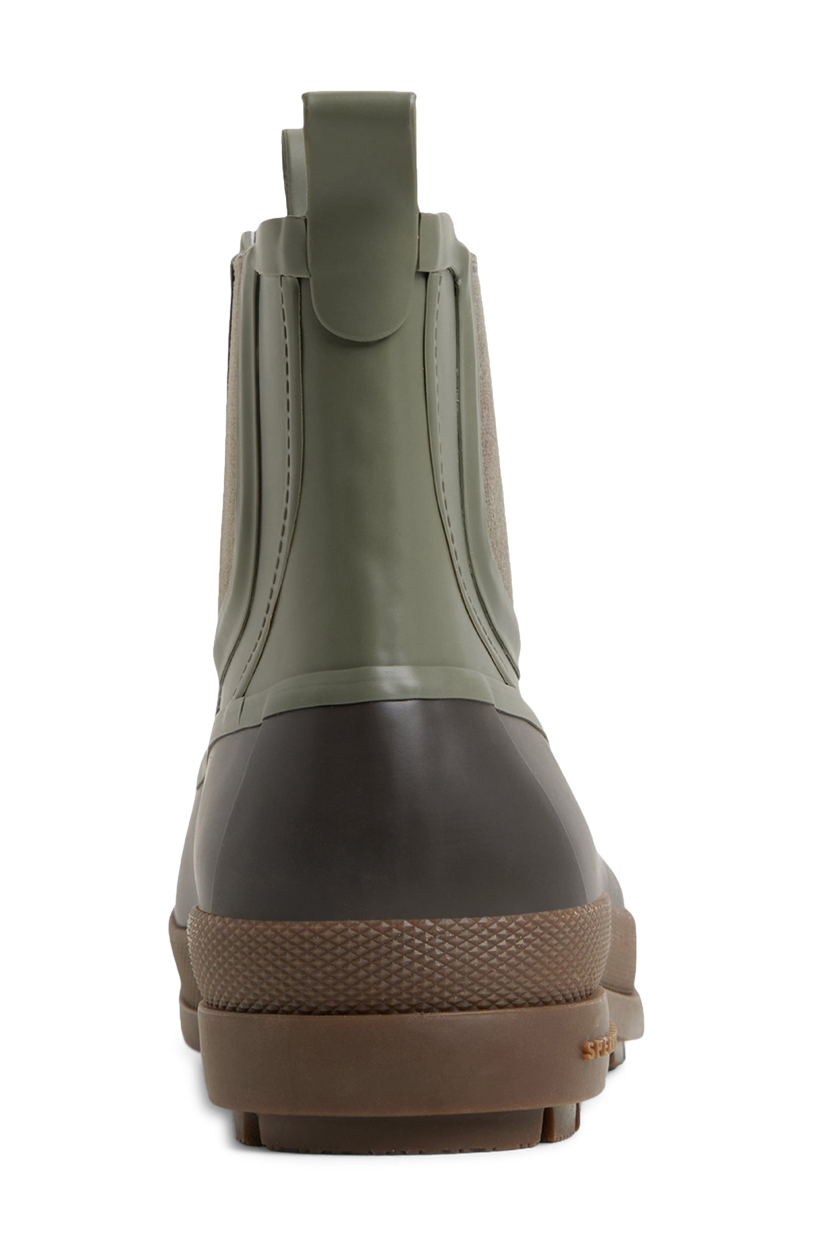 Sperry Clifton Chelsea Waterproof Duck Boot, Alternate, color, Olive