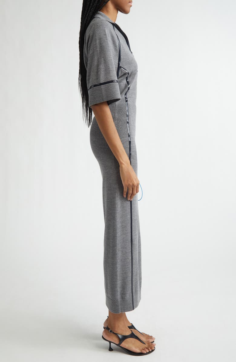 Coperni Technical Merino Wool Midi Sweater Dress, Alternate, color, Grey Grey