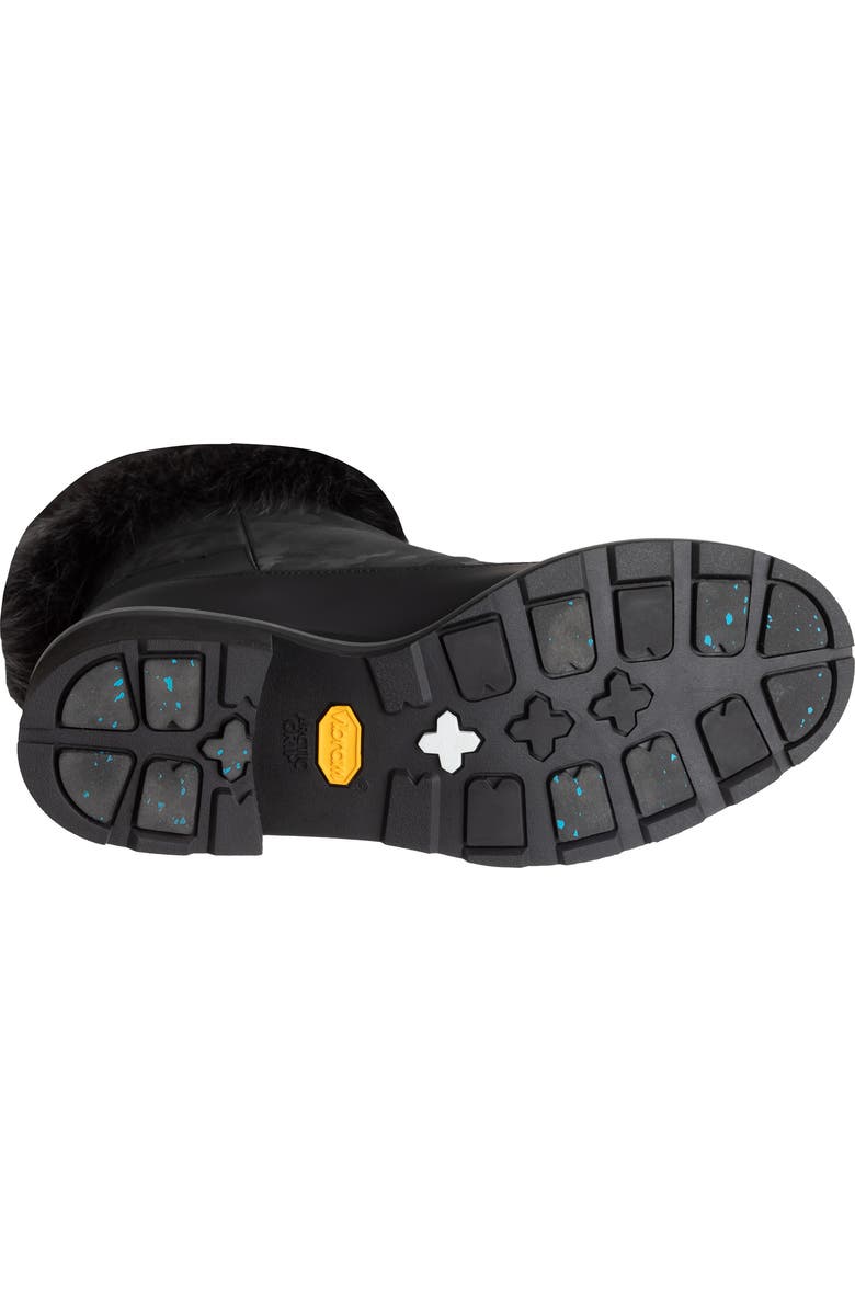 Ross & Snow Chiara Genuine Shearling Cuff Leather Boot, Alternate, color,