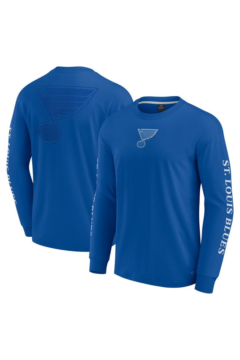 Men's Fanatics Blue St. Louis Blues Elements Strive Long Sleeve T-Shirt, Alternate, color, Blue