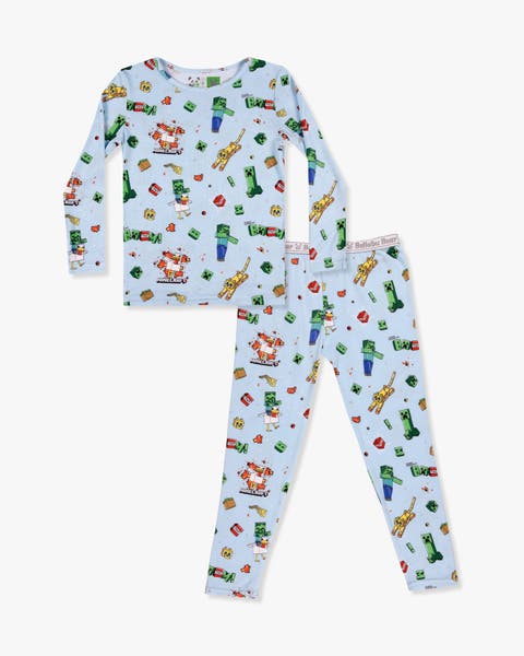Kids' Minecraft Chicken Jockey Set of 2 Piece Pajamas