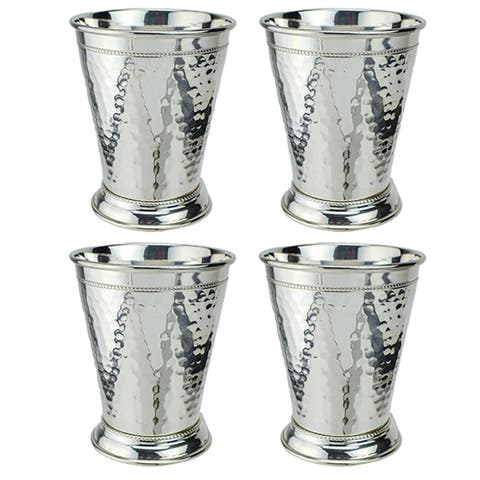 Hammered Silver Julep Cup - Set of 4
