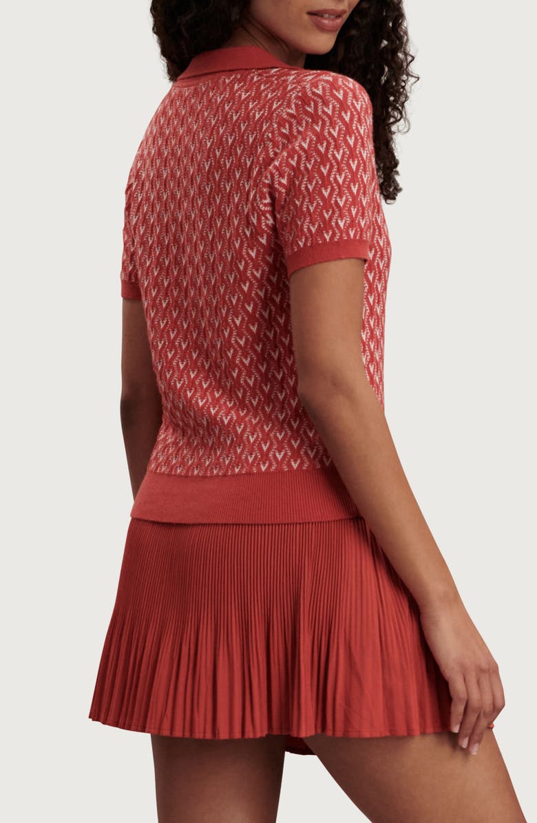 Varley Ezrella Polo Sweater, Alternate, color, Baked Apple