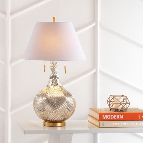 Jonathan Y 30.75in Highland Silver & Gold Table Lamp In Mercury Silver/gold