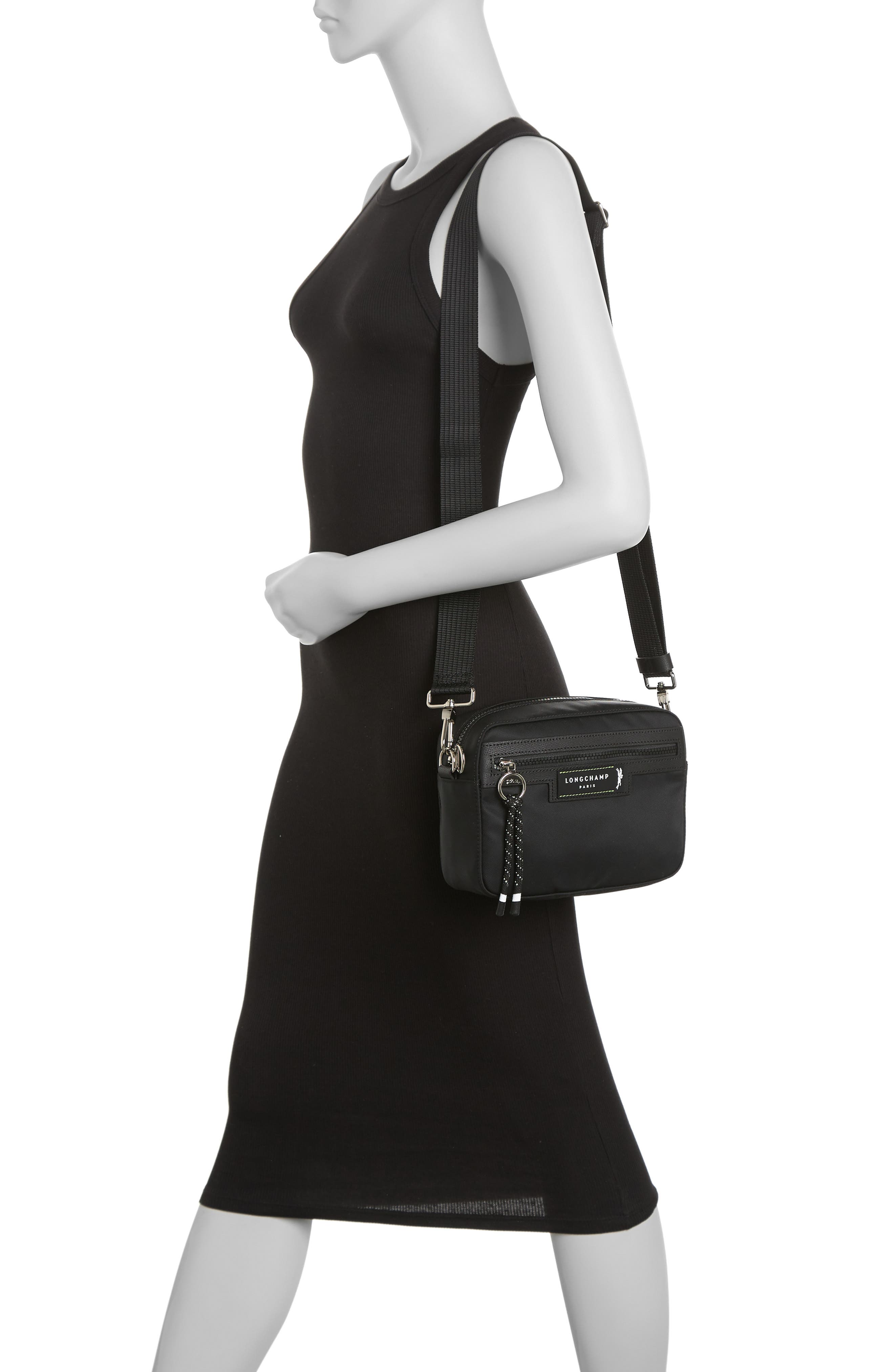 Longchamp Le Pliage Energy Green District Recycled Canvas Camera Bag, Alternate, color, 