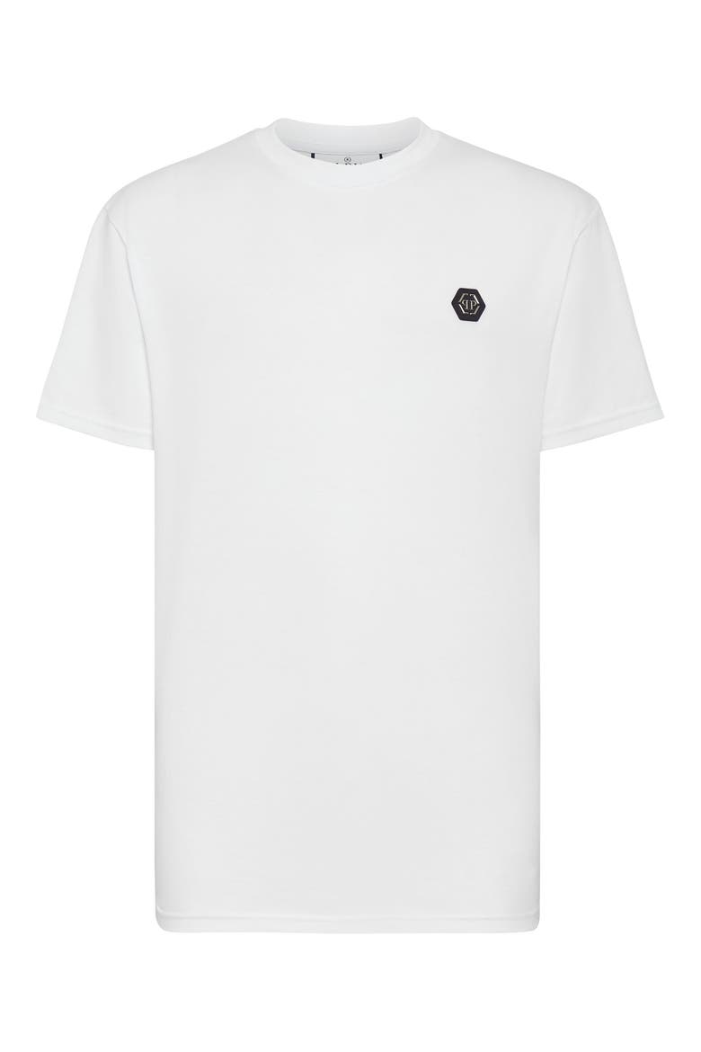 T-Shirt Round Neck Skull&Bones Men, Alternate, color, white