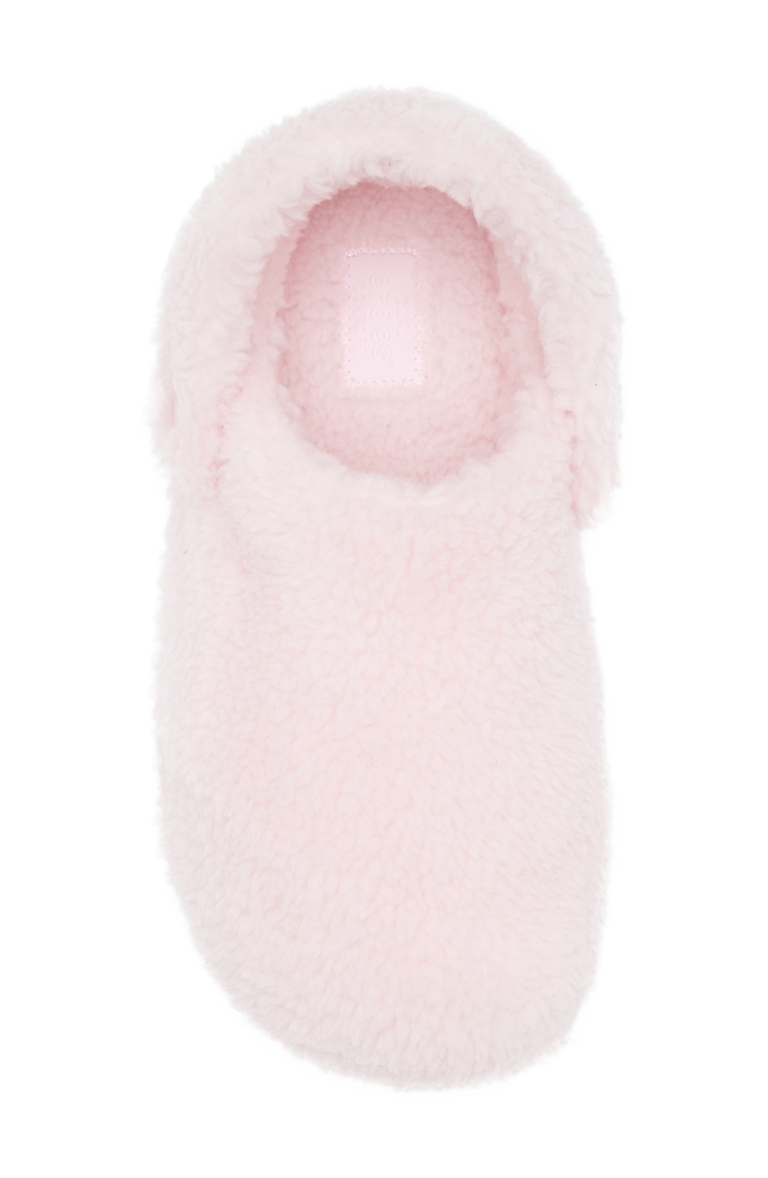 CROCS Classic Cozzzy Faux Fur Slipper Clog, Alternate, color, Pink Milk