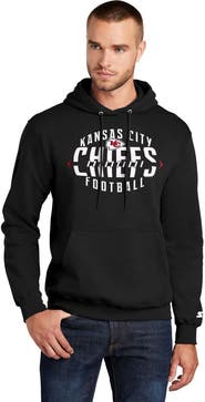 STARTER Men's Starter Black Kansas City Chiefs Football Pullover Hoodie