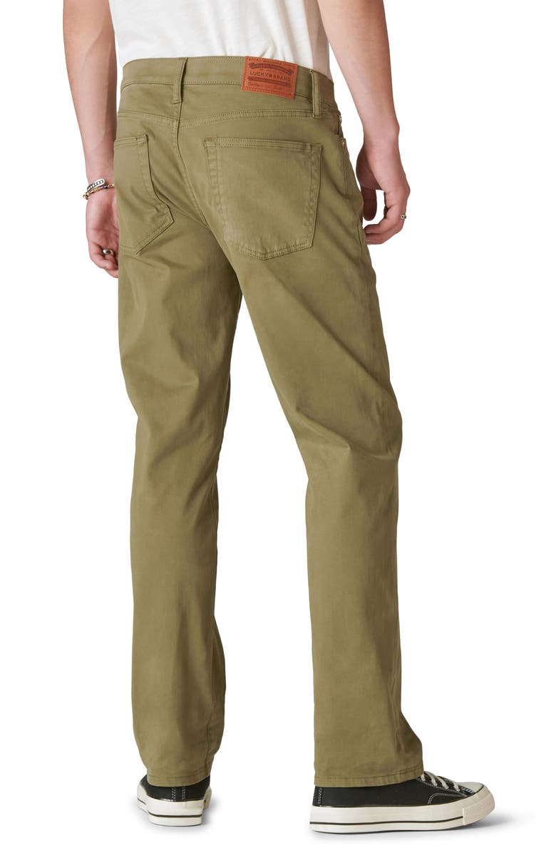 Lucky Brand 333 Straight Fit Stretch Cotton Pants, Alternate, color, Sage Shadow
