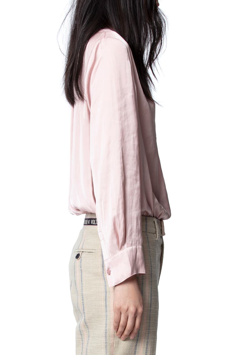Tink Satin Blouse, Alternate, color, CREPUSCULE