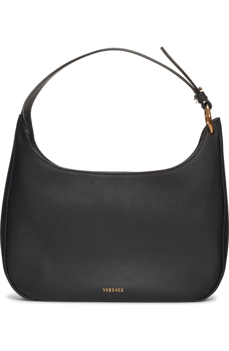 Versace Medium La Medusa Leather Hobo, Alternate, color,