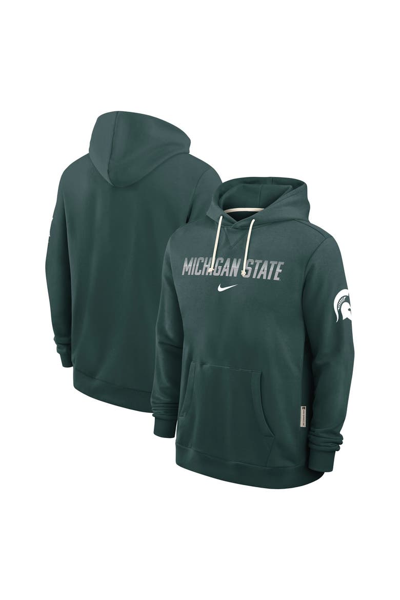Men's Nike Green Michigan State Spartans 2026 Sideline Standard Issue Dri-FIT Hoodie, Alternate, color, Green