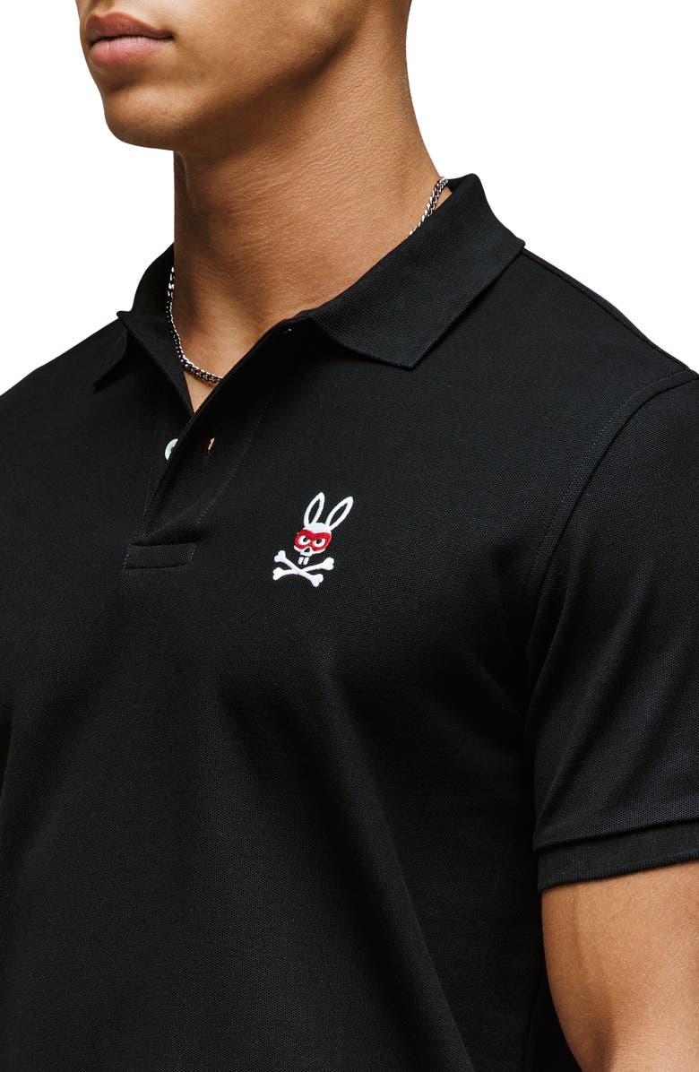 Psycho Bunny Mischief Classic Fit Piqué Polo, Alternate, color, Black