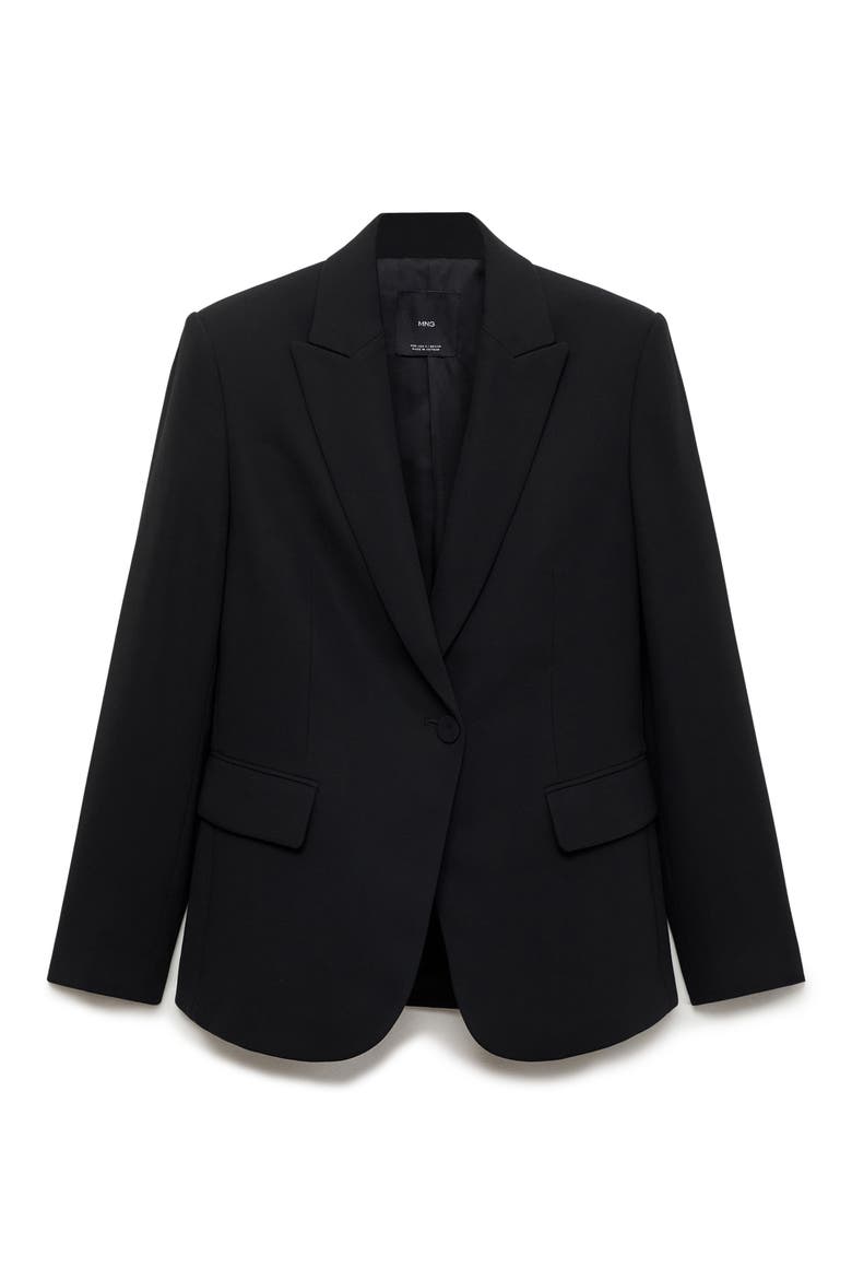 Structured Suit Jacket, Alternate, color, BLACK