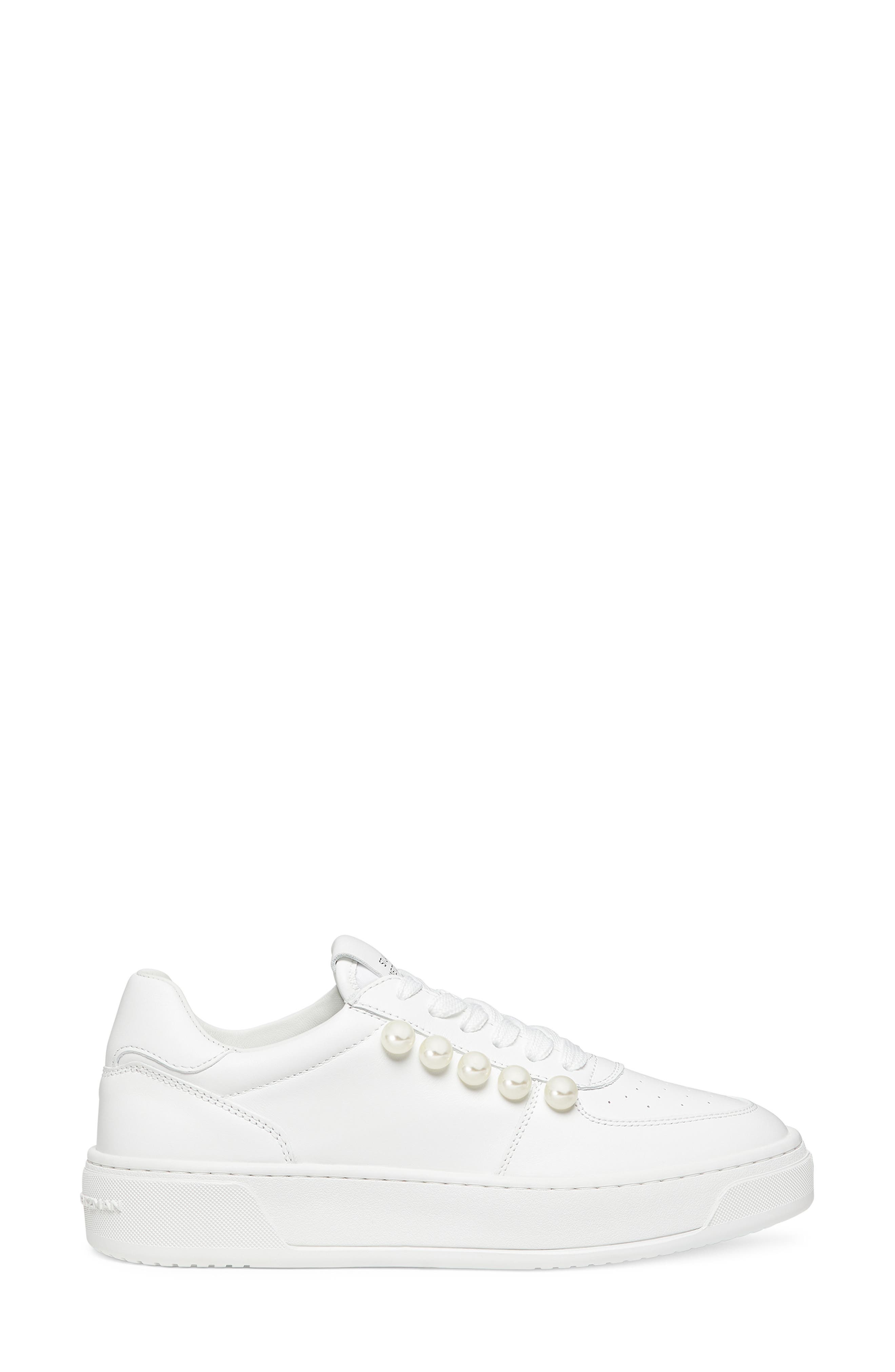 Stuart Weitzman Courtside Pearl Sneaker, Alternate, color, 