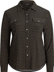 Lauren Ralph Lauren Slim Fit Jersey Button-Up Shirt