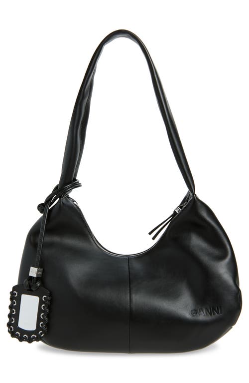 Ganni Medium Hobo Bag Decorative Tag