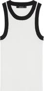 DELUC Lisboa Contrast Trim Rib Sweater Tank