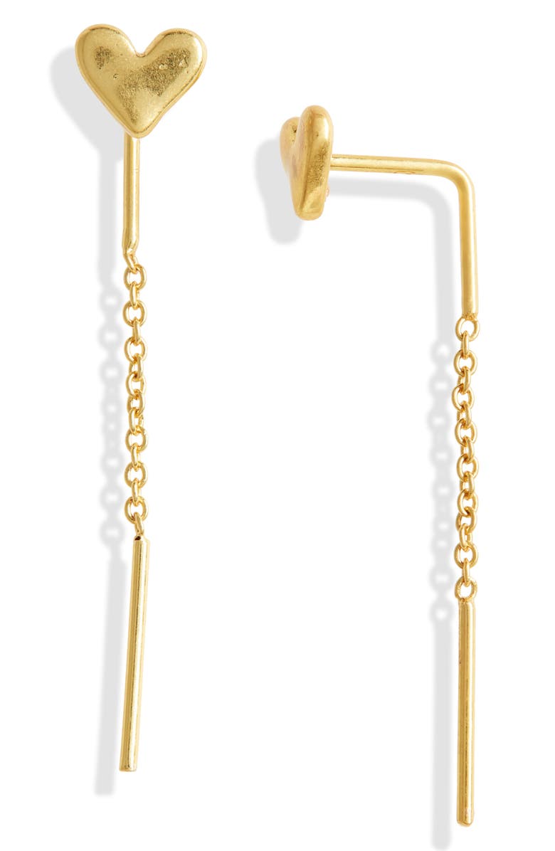 Madewell Threader Heart Earrings, Main, color, 