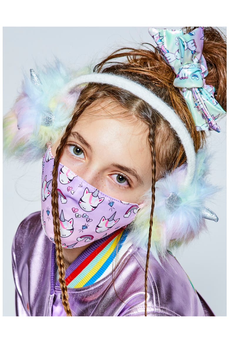 3-Pack Kids' Contoured Face Masks, Alternate, color, PURPLE MULTI