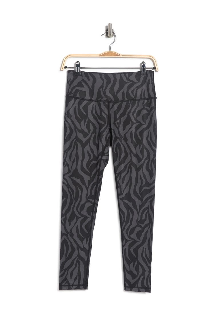 Printed Daily High Waist 7/8 Leggings, Alternate, color, BLACK LUCY ZEBRA PRINT