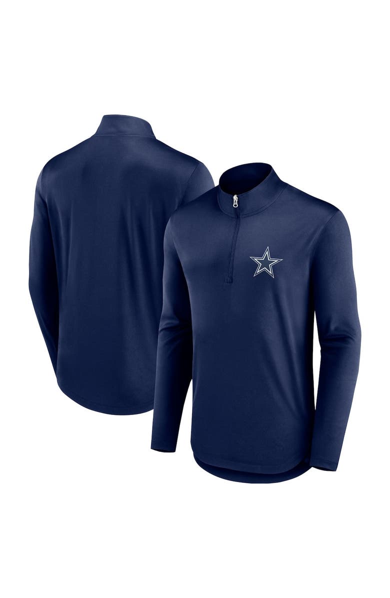 FANATICS Men's Fanatics Branded Navy Dallas Cowboys Quarterback Quarter-Zip Top, Main, color, Navy
