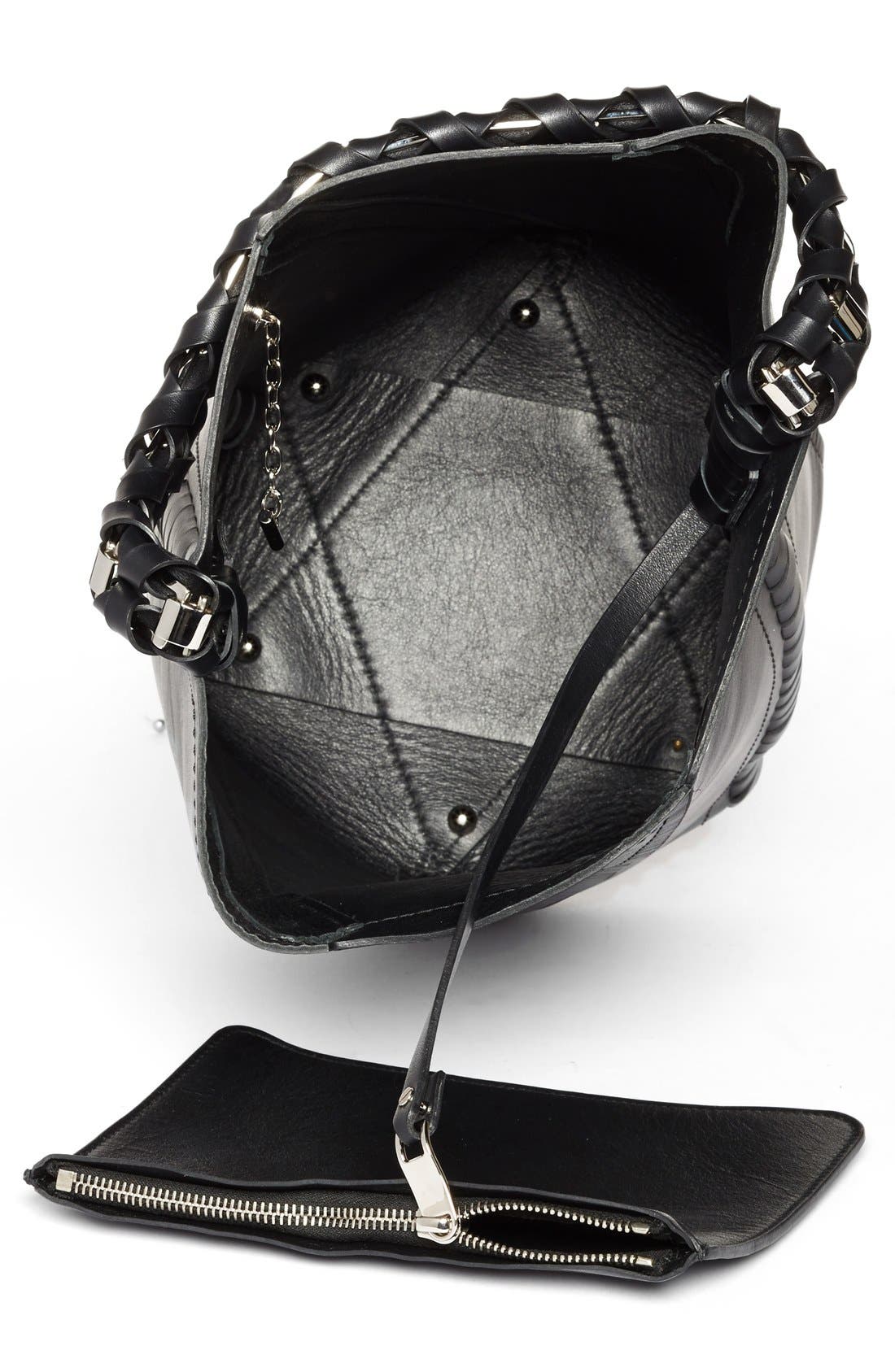 Proenza Schouler 'Medium Hex' Whipstitch Leather Bucket Bag, Alternate, color, 
