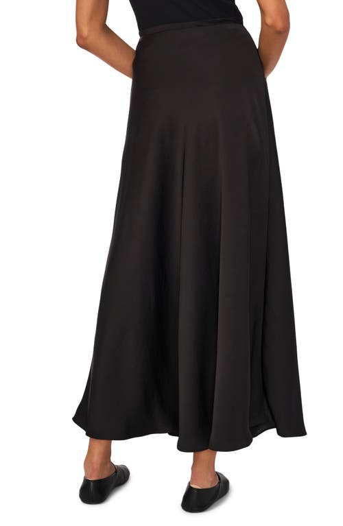 1.state Bias Cut Midi Skirt In Rich Black