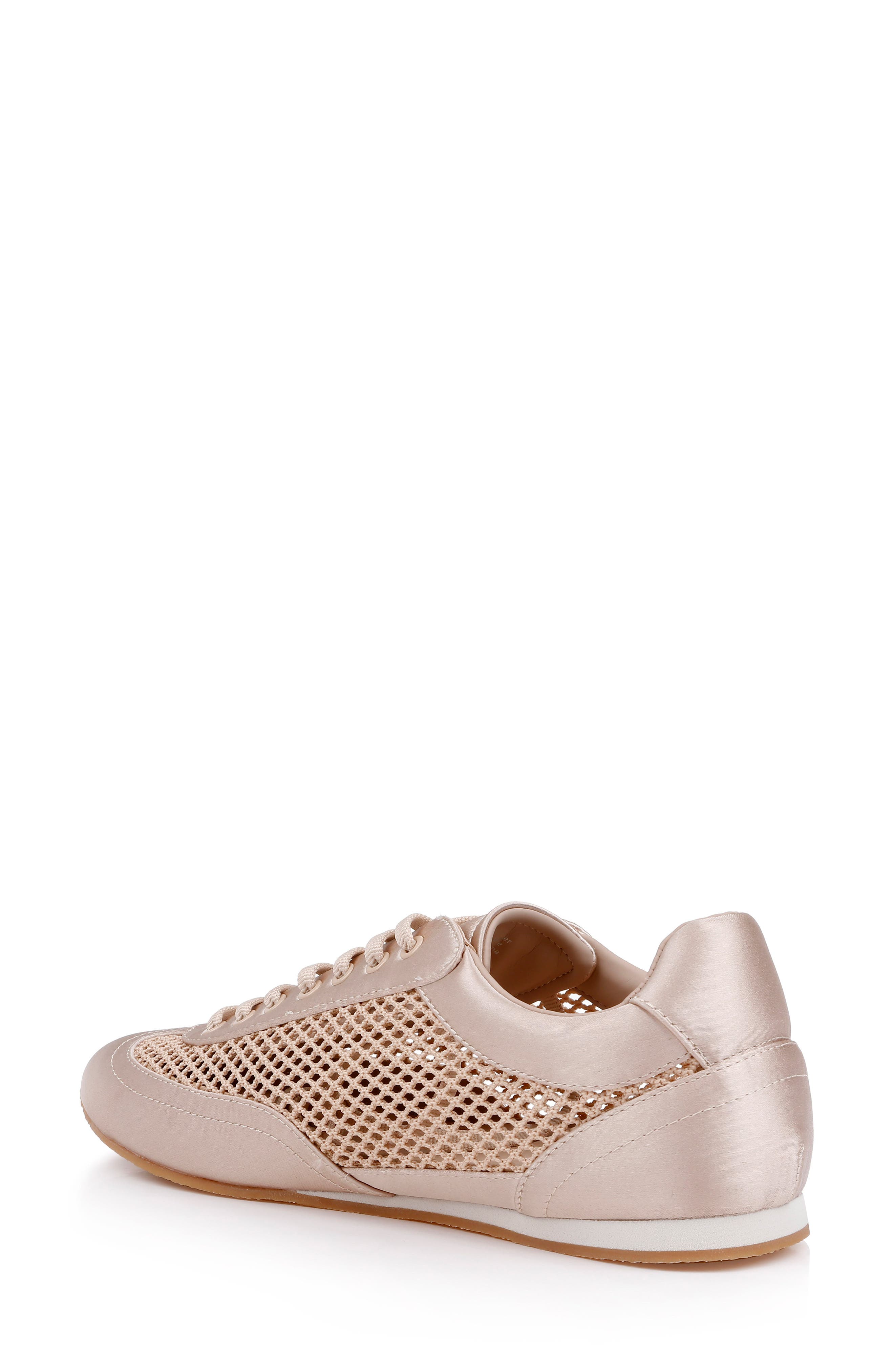 Jewel Badgley Mischka Inez Sneaker, Alternate, color, Nude/ Mesh