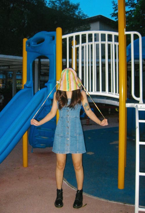 Lost Pattern Nyc "day Dream" Reversible Sun Hat In Multi
