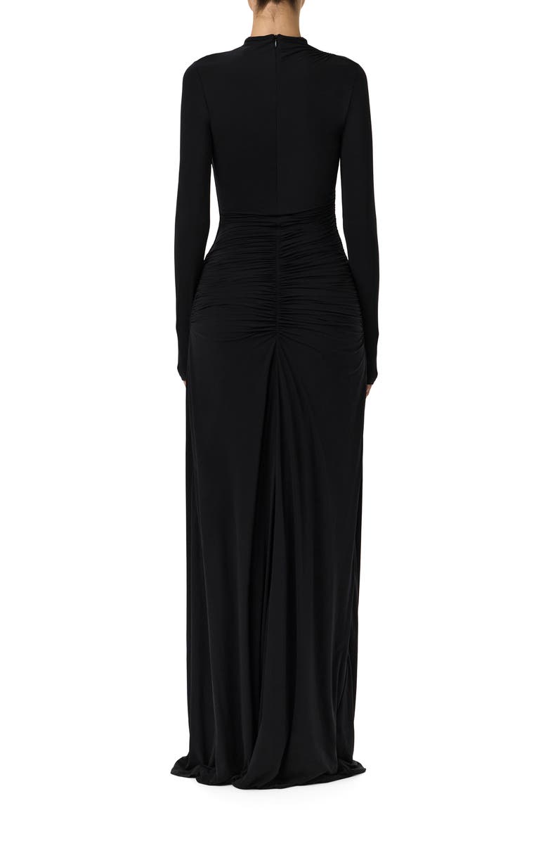 Naked Wardrobe Funnel Neck Long Sleeve Dress, Alternate, color, Black