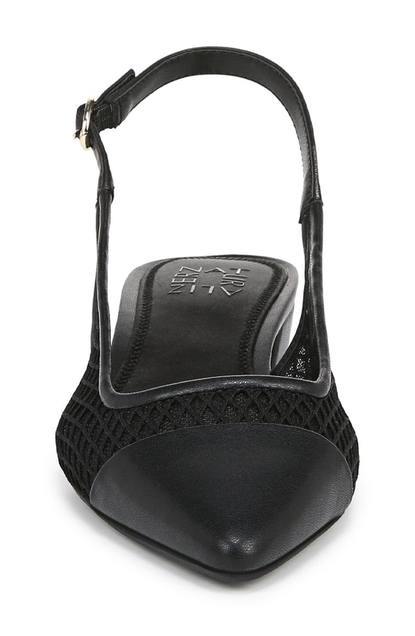 Banks Slingback Pump, Alternate, color, BLACK LEATHER AND MESH