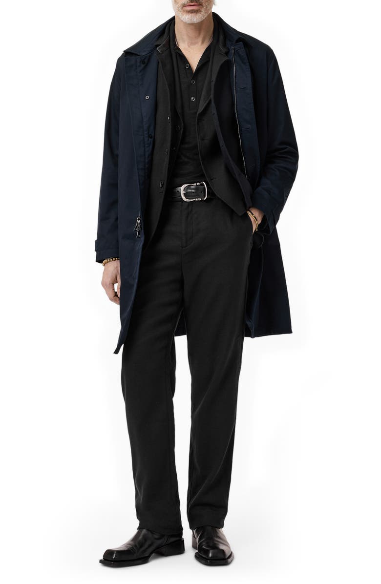 John Varvatos Anson Slim Fit Black Twill Jacket, Alternate, color, 