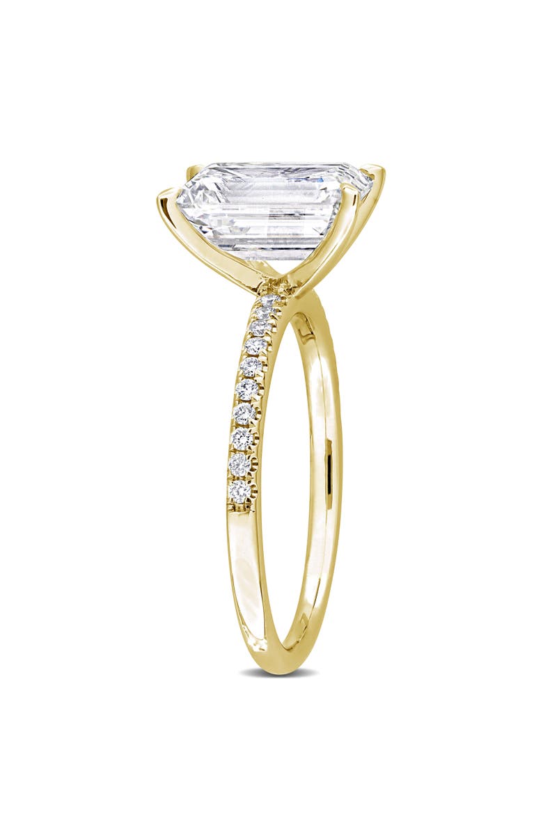 Julianna B. 3-1/10 CTW Lab-Grown Diamond Emerald-Cut Ring 14k, Alternate, color, Yellow Gold