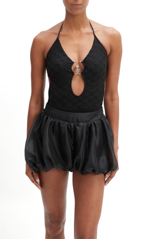 Bardot Rosala Halter Lace Bodysuit In Black