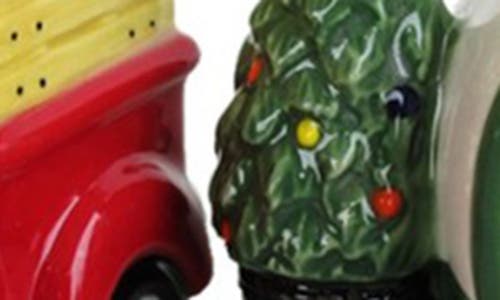 Blue Sky Clayworks Red Truck & Camper Salt & Pepper Set In Multi