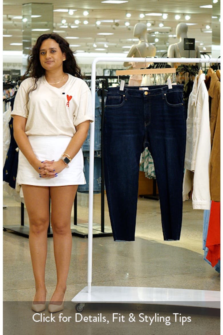Rachael Fab Ab Raw Hem High Waist Crop Mom Jeans video