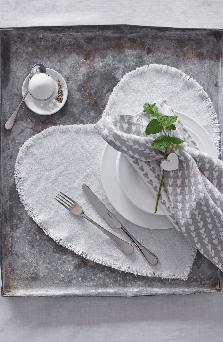 The White Company Set of 2 Heart Print Tea Towels, Alternate, color, 