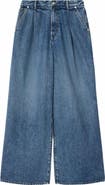 AllSaints Haze Pleated Wide Leg Jeans